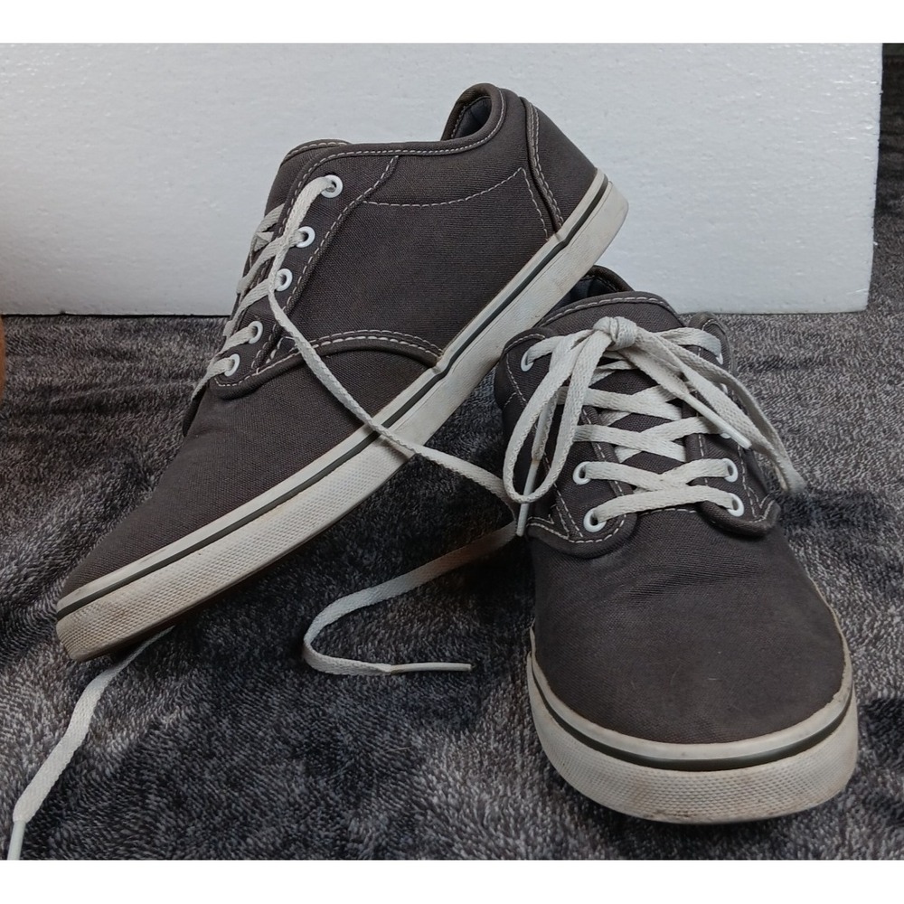 Vans Skate Shoes Old Skool Sneakers Gray Canvas Low Top Lace Women's 9.5